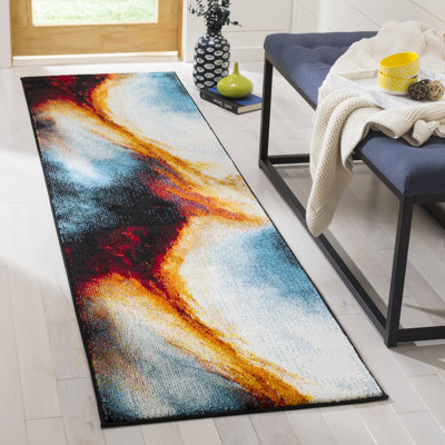 Tapis orange / bleu Fernando