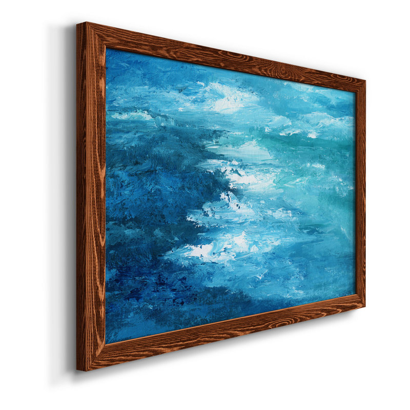 Crashing Waves I - Peinture sur toile encadrée, Érable, H 20 po x l 17 po x P 1,5 po