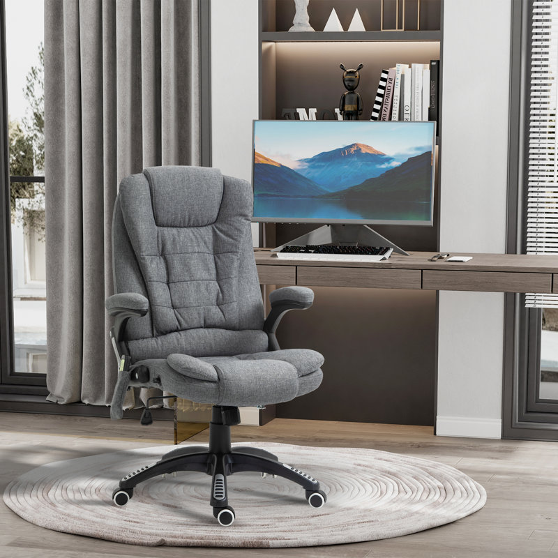 Fauteuil inclinable massant et chauffant, Lin gris