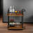 2-Tier Industrial Bar Cart, Serving Cart With Universal Wheels & 2 Shelves Storage Cart For Restaurant Kitchen Hotel Office Drink Cart Coffee Cart Station Rolling Cart Trolley