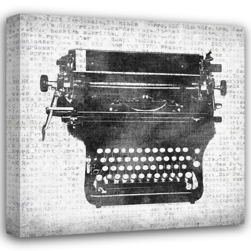 «Lark Manor ™ Emery, Kristin», art sur toile tendue sous le titre: Typewriter II KE-SQ-014B, H 36 po x l 36 po