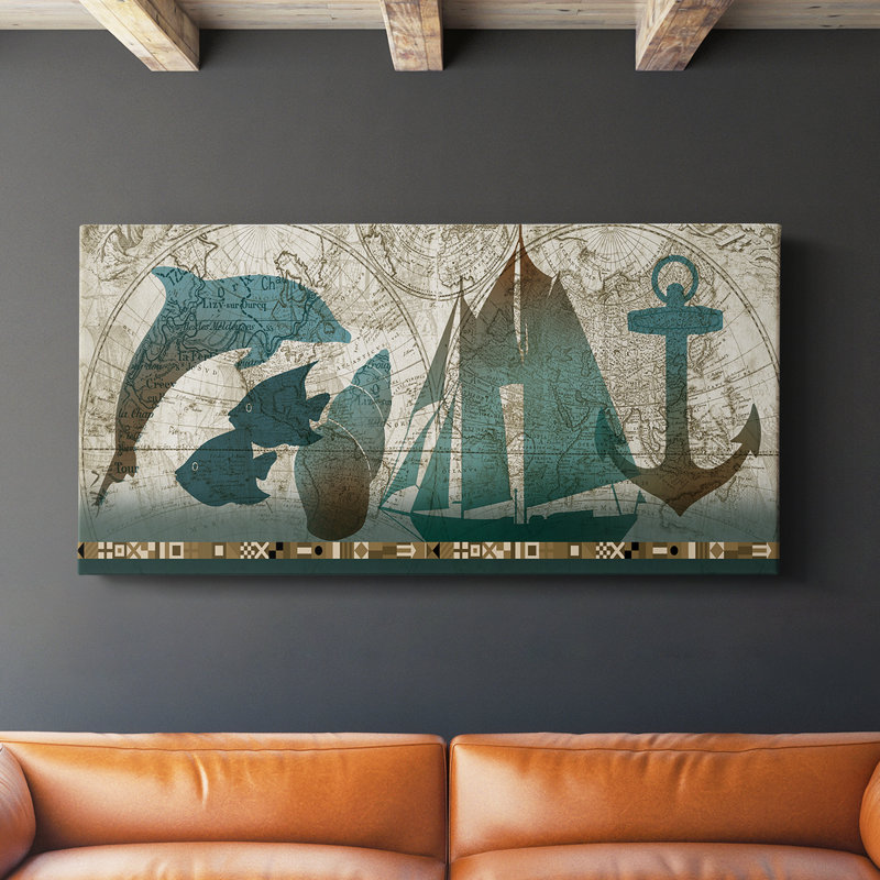 To the Sea - Toile tendue avec châssis - Prêt à accrocher, H 16 po x l 32 po