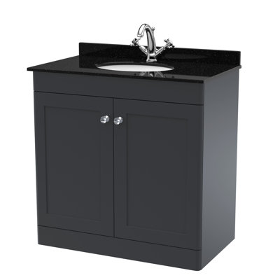 Classique 820mm Single Bathroom Vanity with Drop In Vitreous China Basin