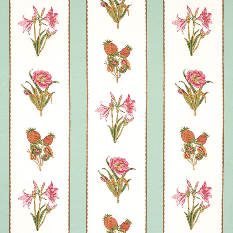 Servilia Stripe Fabric, Aqua