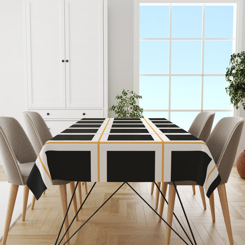 Nappe Avarae, Noir / blanc / jaune, L 60 po x l 60 po