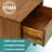 Acacia Silvia Solid Wood Nightstand with 2 - drawer-1968480212