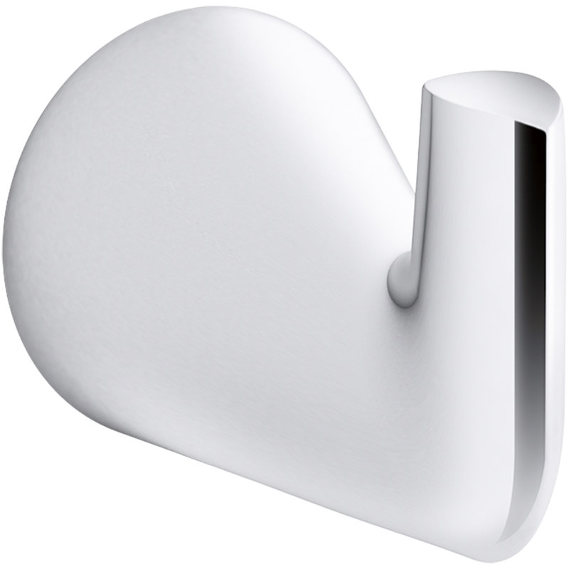 Modern Robe Hook, Polished Chrome