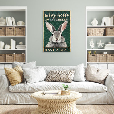 «Rabbit Have a Seat», impression sur toile tendue