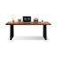 Bureau d'écriture rectangulaire en bois massif brun-914355053