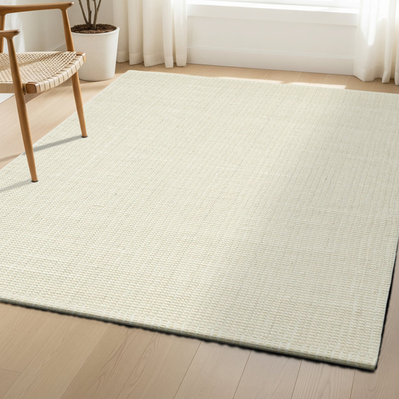 Tapis en jute et laine de qualité supérieure tissé à la main Orlantha, Rectangle de 10 pi x 14 pi
