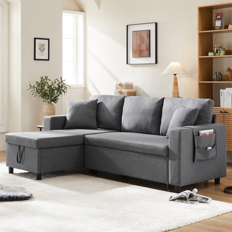 Blerta 3 Seater Sofa Bed, Gray