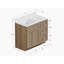Meuble-lavabo simple 40 po avec plateau en quartz Disar-122120487-122120485