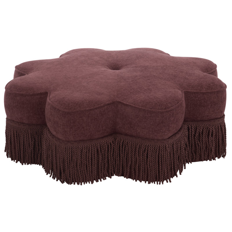 Khan Upholstered Ottoman, Bordeaux