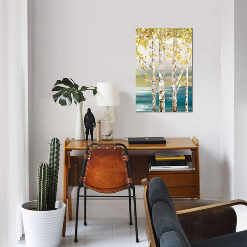 «Down by The River III», reproduction sur toile, H 26 po x l 18 po x P 1,5 po, Toile tendue, Pas de tapis