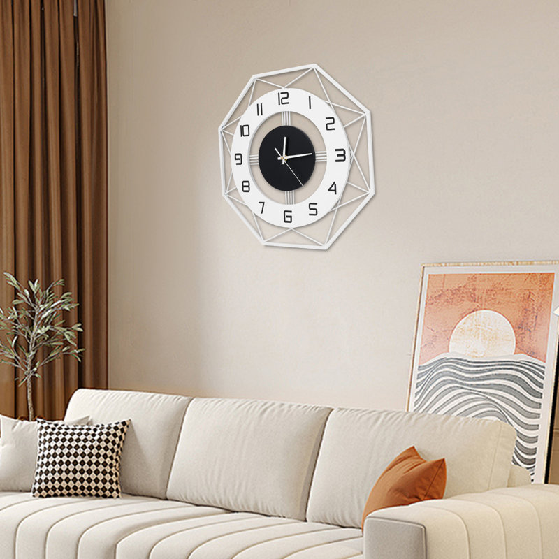 Horloge murale moderne, Blanc