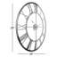 Horloge murale ronde de 28 pouces en métal Terrones Tower, noir-33349526