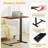 Overbed Bedside Table With Wheels, Adjustable Hospital & Home Use Bed Table, Rolling Laptop Table, Mobile Standing Desk-1156040586
