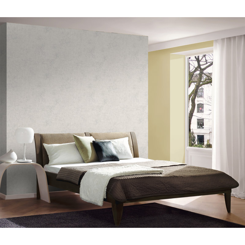 Rouleau de papier peint Mihalis, Gris / Blanc, L 33 pi x l 20 po