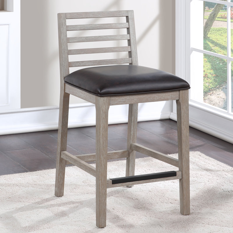 Malinah Upholstered Counter Stool with Solid Wood Frame, Counter Stool 26" Seat Height