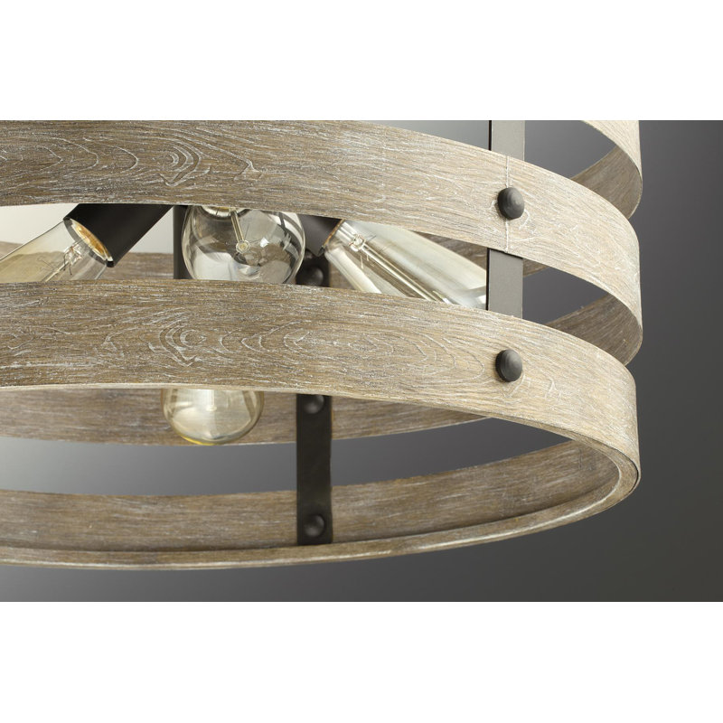 Lustre cylindrique unique à 4 lumières Avantay, Graphite