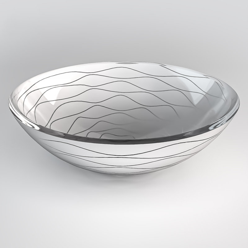 Vetro Freddo 17'' L Bathroom Sink, White