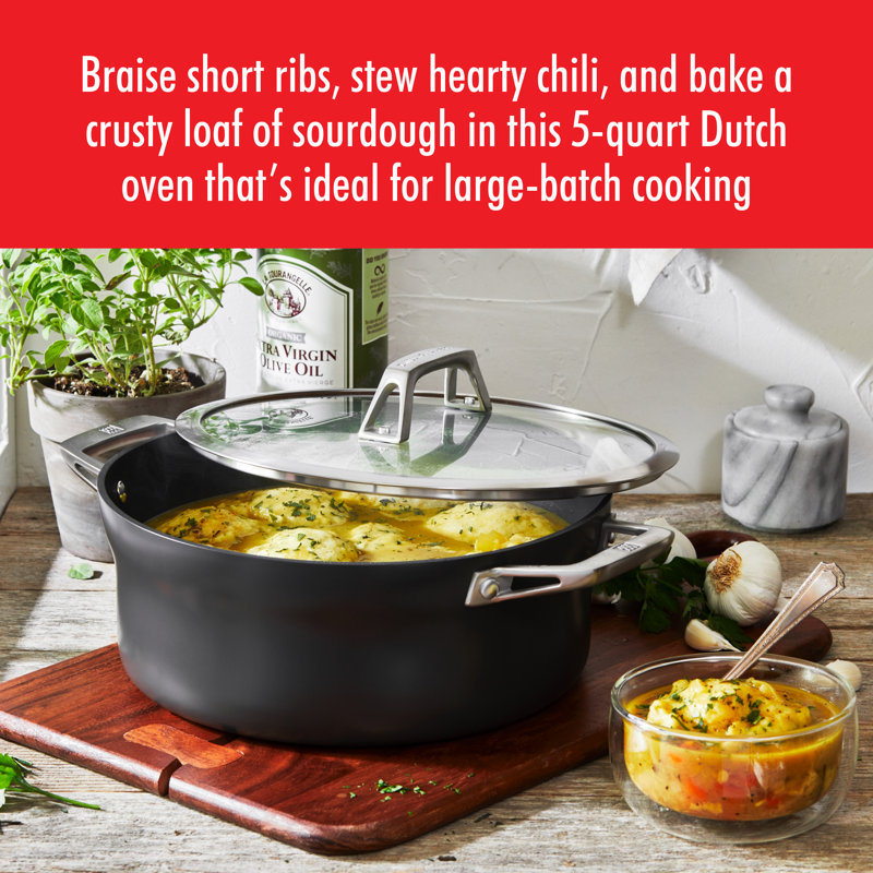 Zwilling Motion Hard Anodized Aluminum Nonstick Dutch Oven, 5 qt
