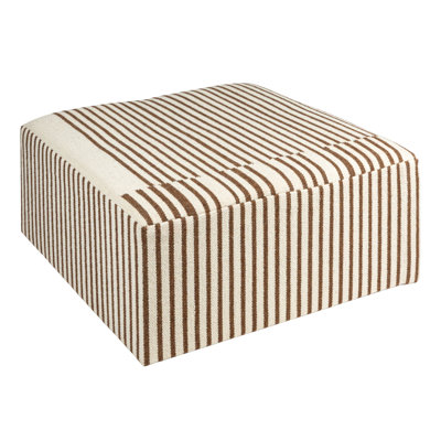 Breck Wool Kilim Upholstered Coffee Table Ottoman by Rowena Interiors