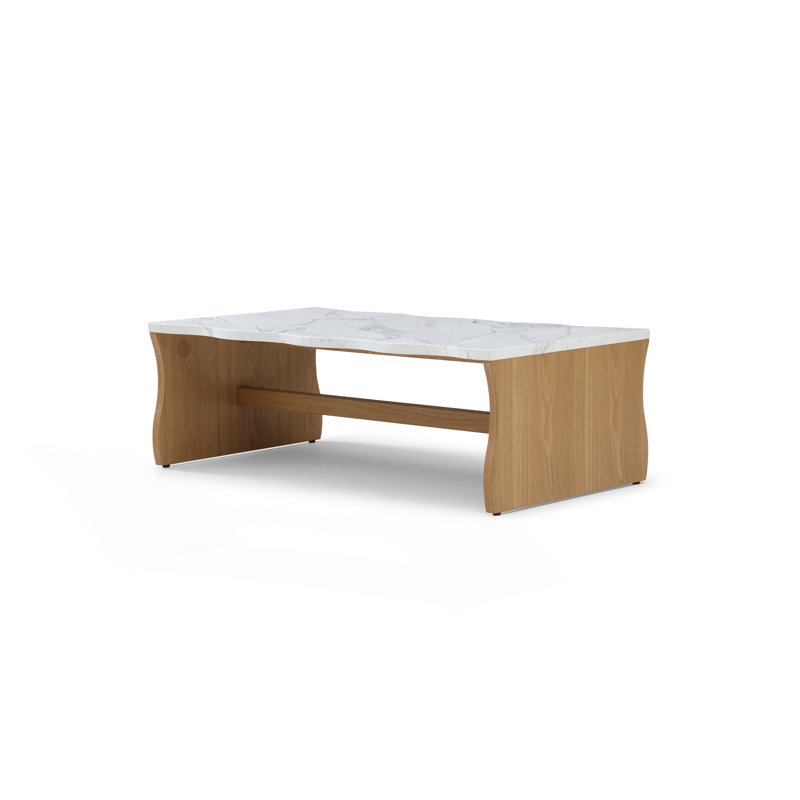 Modern Coffee Table, Organic Shape Accent Table