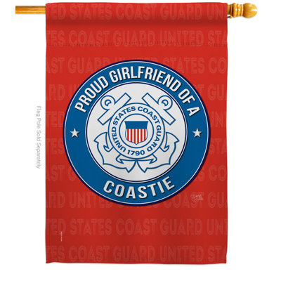 Drapeau de jardin en polyester Pride Girlfriend Coastie