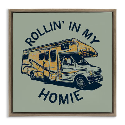 Rollin' In My Homie Framed Floater Canvas Wall Art by Jedco Brands, Inc.
