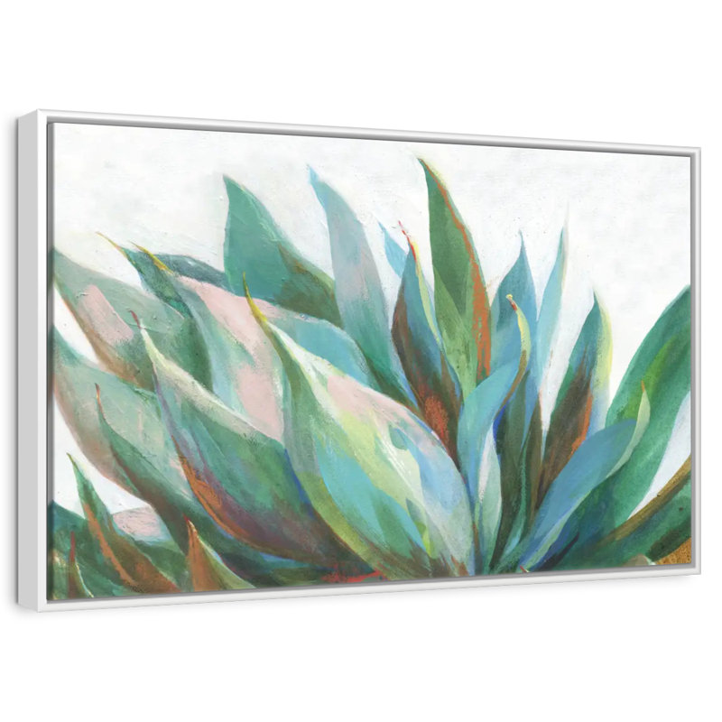 Agave vibrant, Cadre flottant blanc, 13 po x 9 po