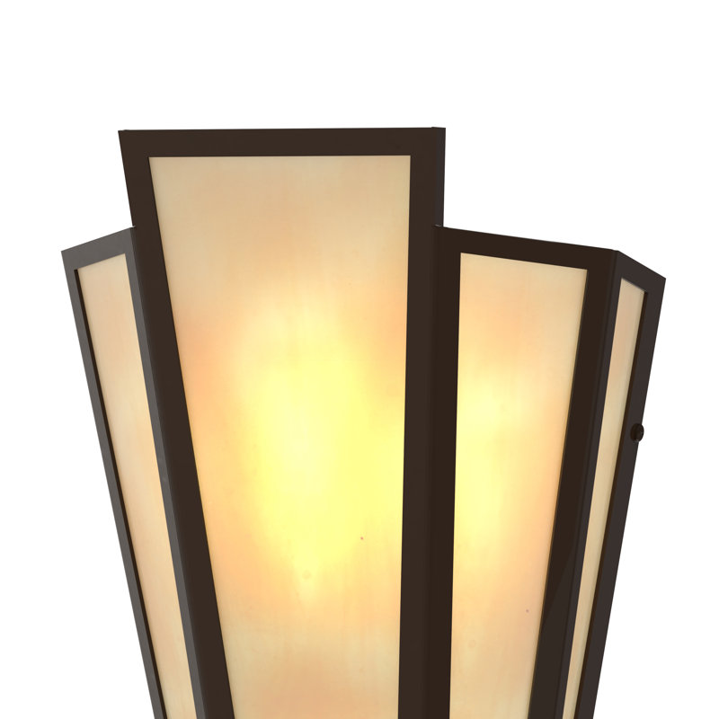 Brum 2 - Light Flush Mounted Sconce, Amber, Mica, Sepia Brown