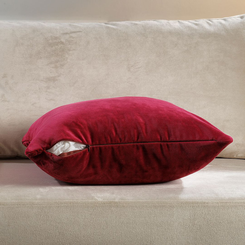 Indoor / Outdoor Rectangular Euro Pillow Cover - 1Pc, 35cm x 50cm, Red