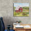  Art mural sur toile, "Red Red Barn C" par Jean Plout-1627583134