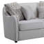Causeuse et coussins décoratifs 63 "en lin beige et noir
