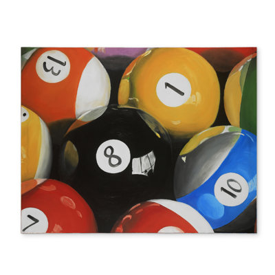 Napperon hyperréaliste bleu avec boules de billard | Home Decor Essential