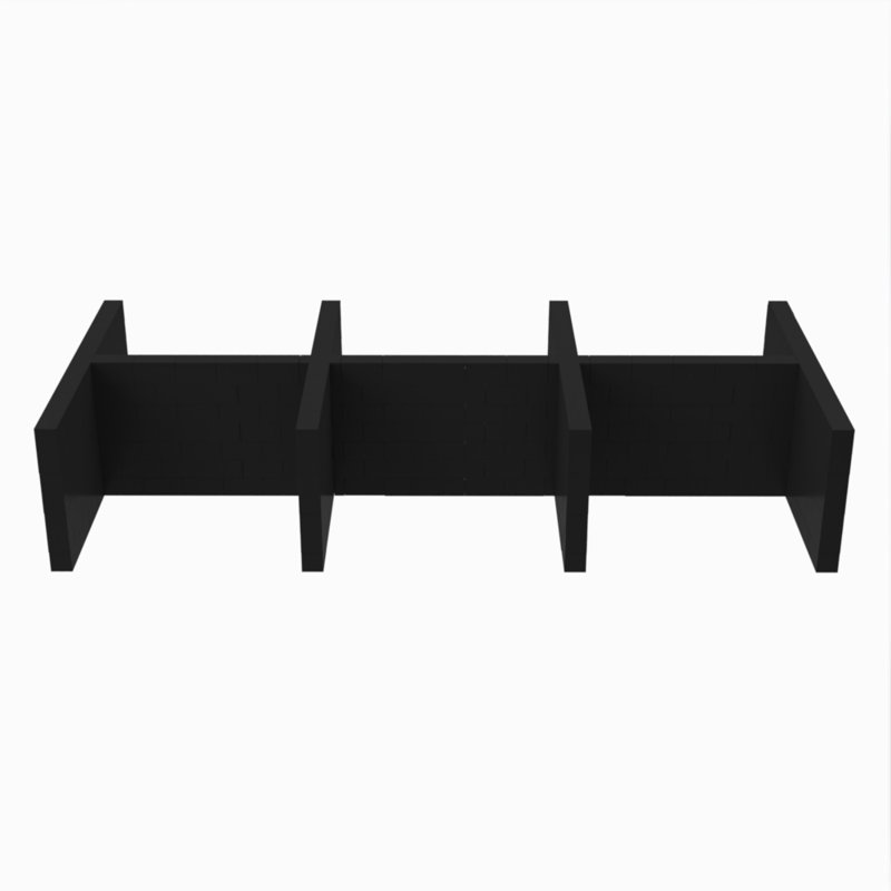 Ensemble de cabines EverBlock Space, Noir, 72"