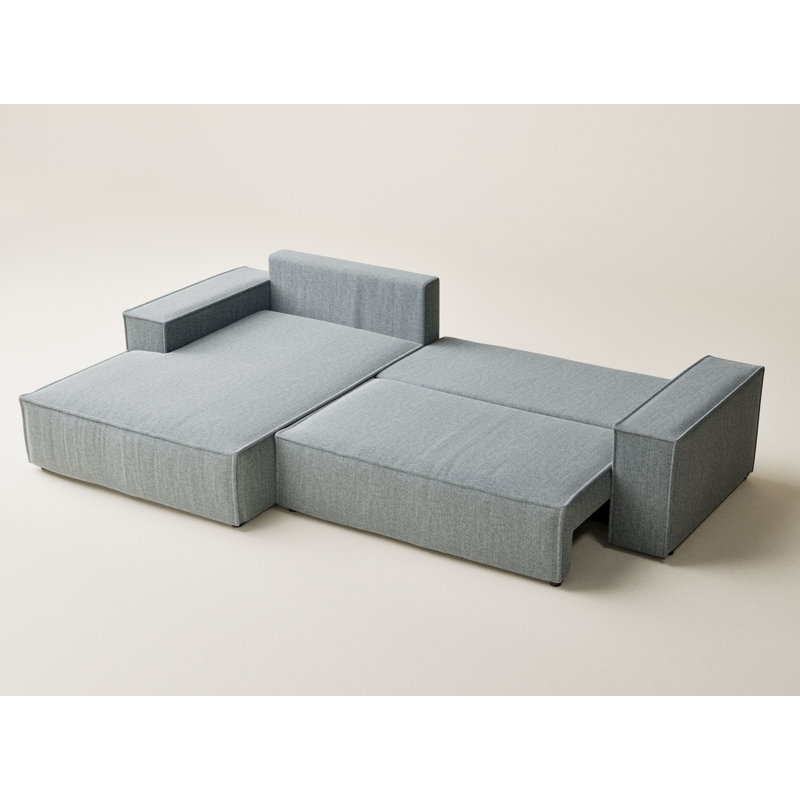 5 Seater Reclining Corner Sofa , Left Hand Facing, Blue Grey Polyester