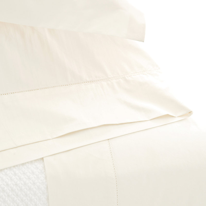 Classic Hemstitch Sheet Set, Queen, Ivory