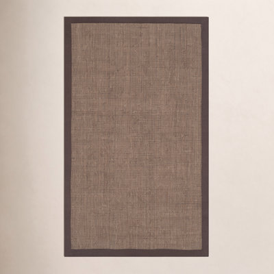 Brown Hand-Woven Jute Rug