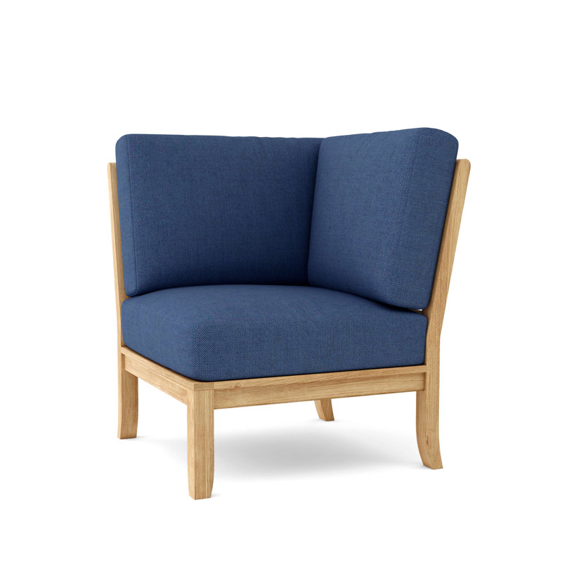 Natsepa Outdoor Teak Corner Wedge Lounge Chair