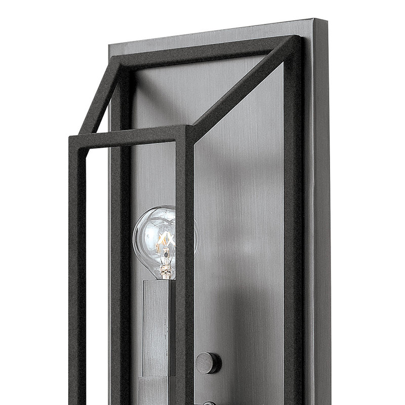 Fulton Two-Light Minimalist Wall Sconce, Zinc