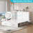Queen Murphy Bed Cabinet with USB & Storage, Foldable Mattress for Guest Room-1479910119