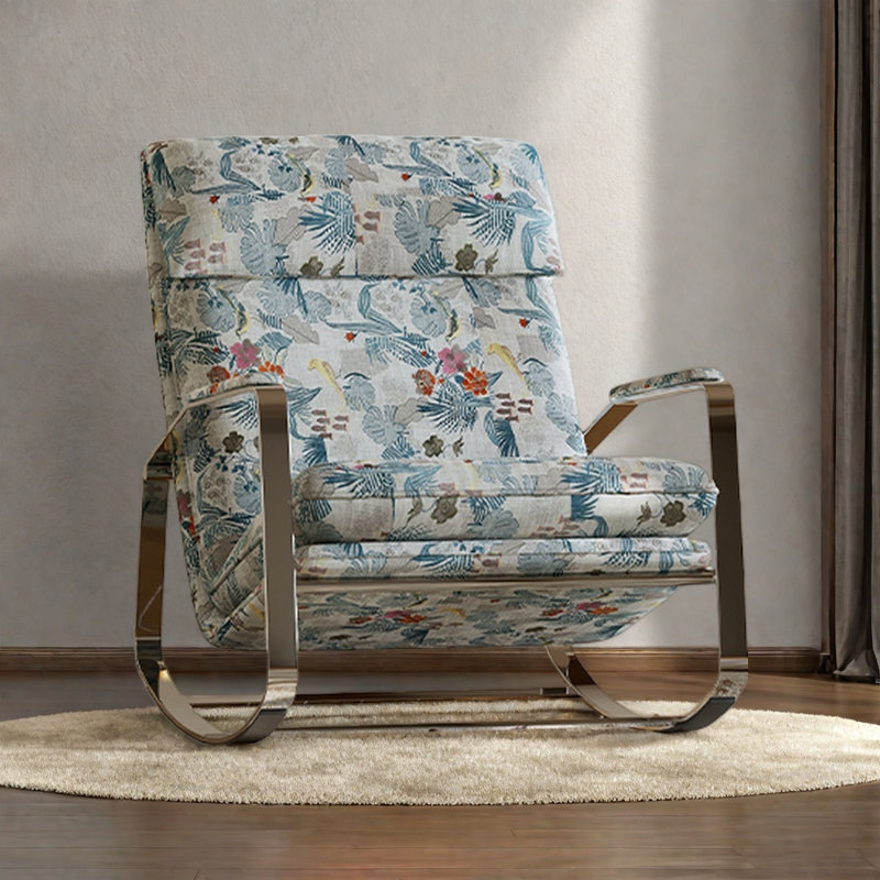 Chaise berçante artistique en acier inoxydable
