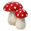 Salière et poivrière rouge vif et blanc