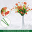 Lot de 10 bouquets de fleurs artificielles résistantes aux UV, arbustes en plastique résistant aux UV pour l'intérieur et l'extérieur de la maison et du jardin-1039253963