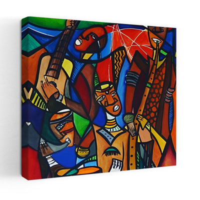 «Vibrant Jazz Band», art mural coloré abstrait énergique