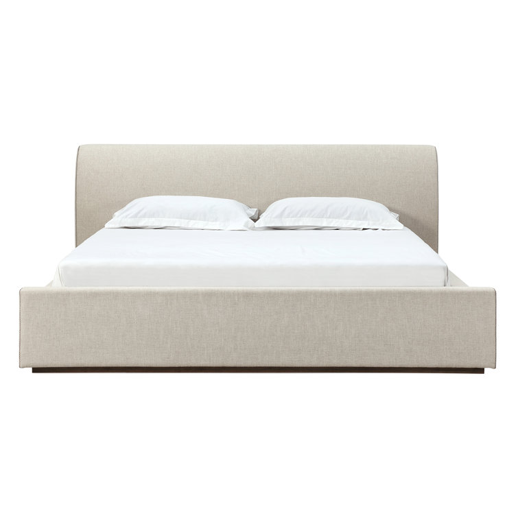 Linen Upholstered Platform Bed