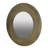D29.5" Round Gold And Black Wooden Accent Mirror