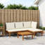  Garden Lounge Set Solid Acacia Wood & Rope Sofa Outdoor Furniture Patio-860589597